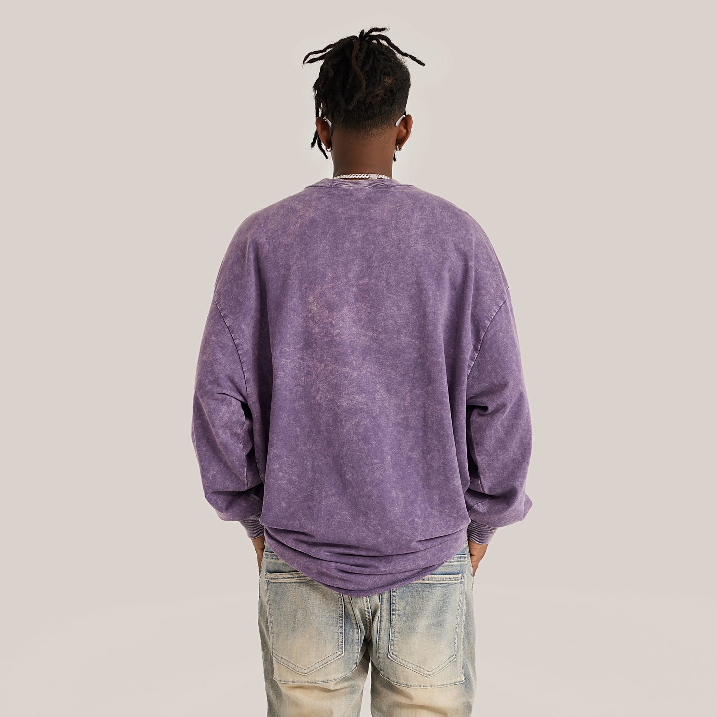 Otherworldly Long Sleeve Raw Hem T-shirt