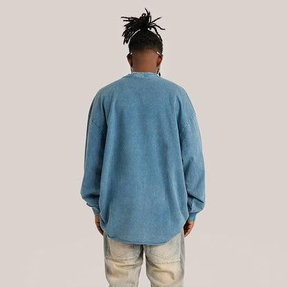 Otherworldly Long Sleeve Raw Hem T-shirt