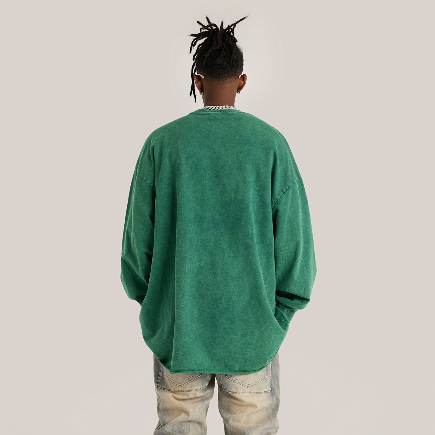 Otherworldly Long Sleeve Raw Hem T-shirt