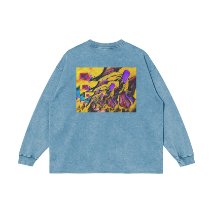 Otherworldly Long Sleeve Raw Hem T-shirt