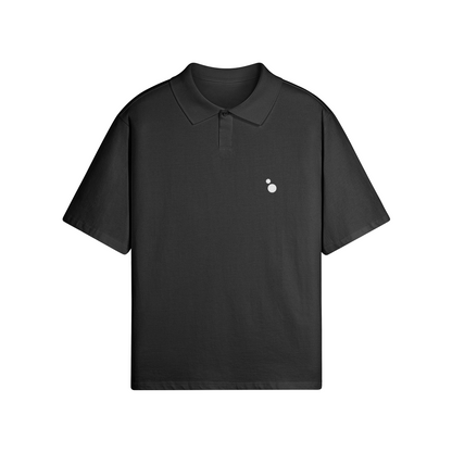 Glitched Sky Oversized Polo Shirt